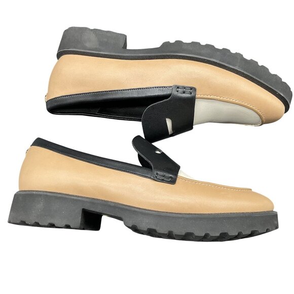 Cole Haan Geneva Penny Loafers Shoes Sz 8.5 Water Resistant Cream & Tan Womens - Picture 5 of 8